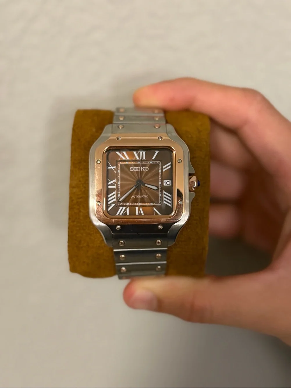 Seiko Mod: Rose Gold Brown Santos